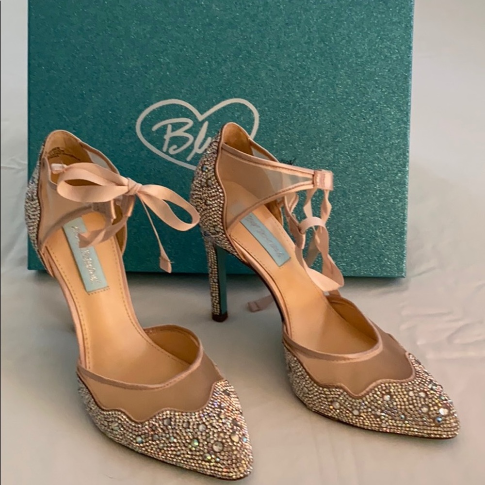 Never worn Betsy Johnson Sequined Heels